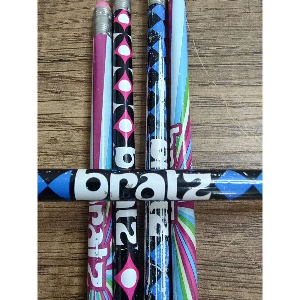 Y2K Bratz Pencil Lot Of 5 Stationary Pink Blue TM & MGA Vintage
